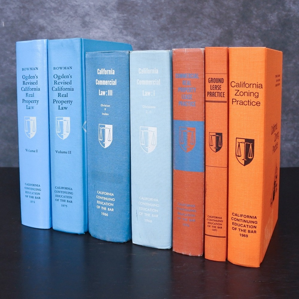 Vintage 1960s & 1970s California Law Book Set Hardcover Shelf Decor Stack